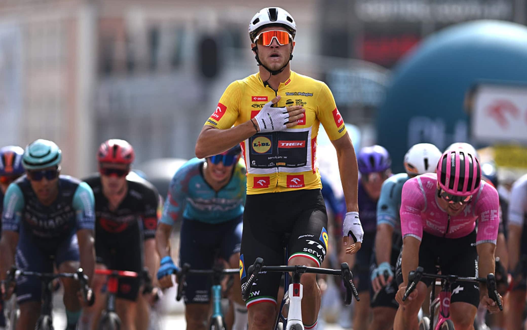 Giro di Polonia, Jonathan Milan fa tris: sua anche la terza tappa in volata