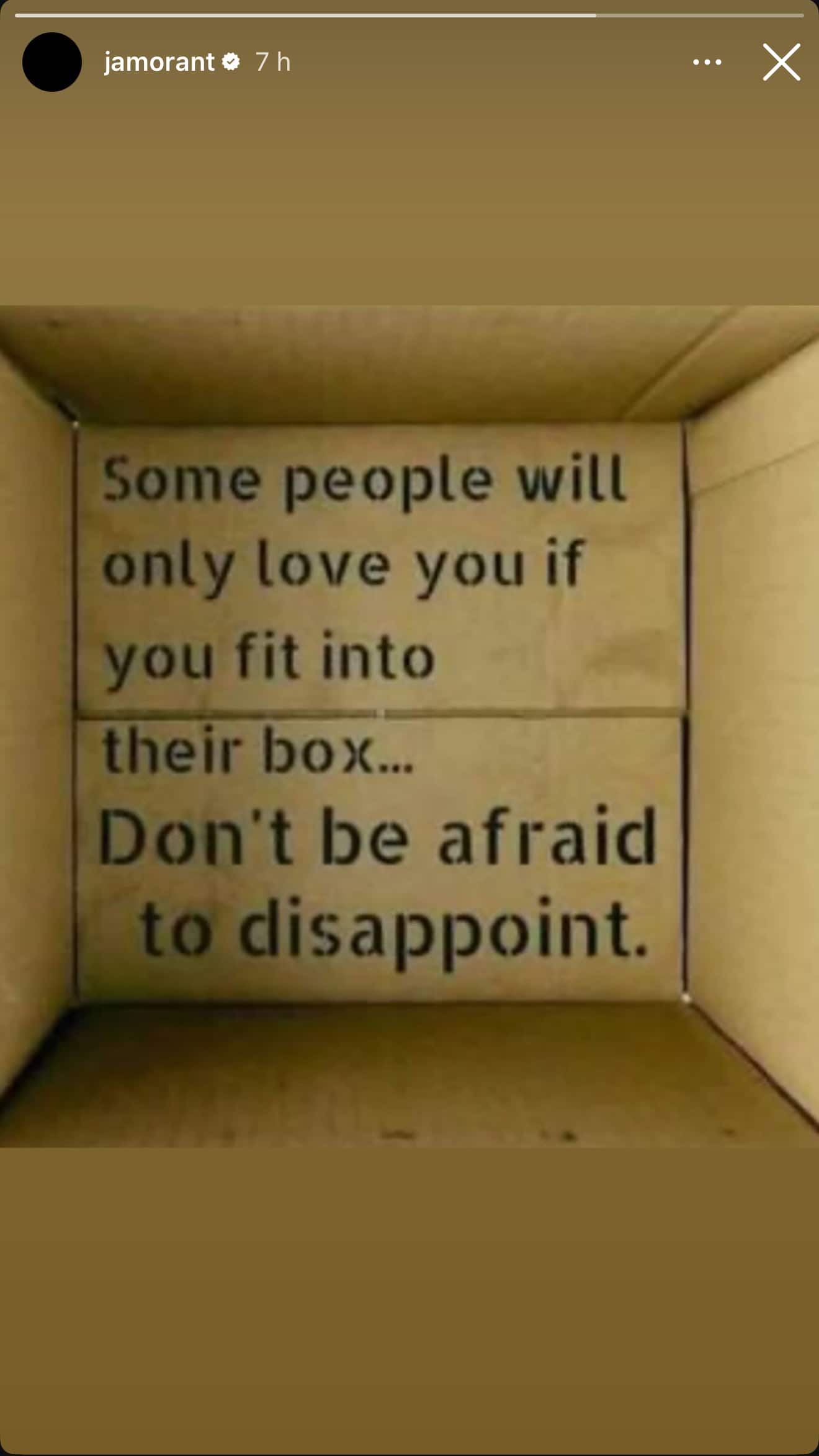 La storia Instagram di Morant