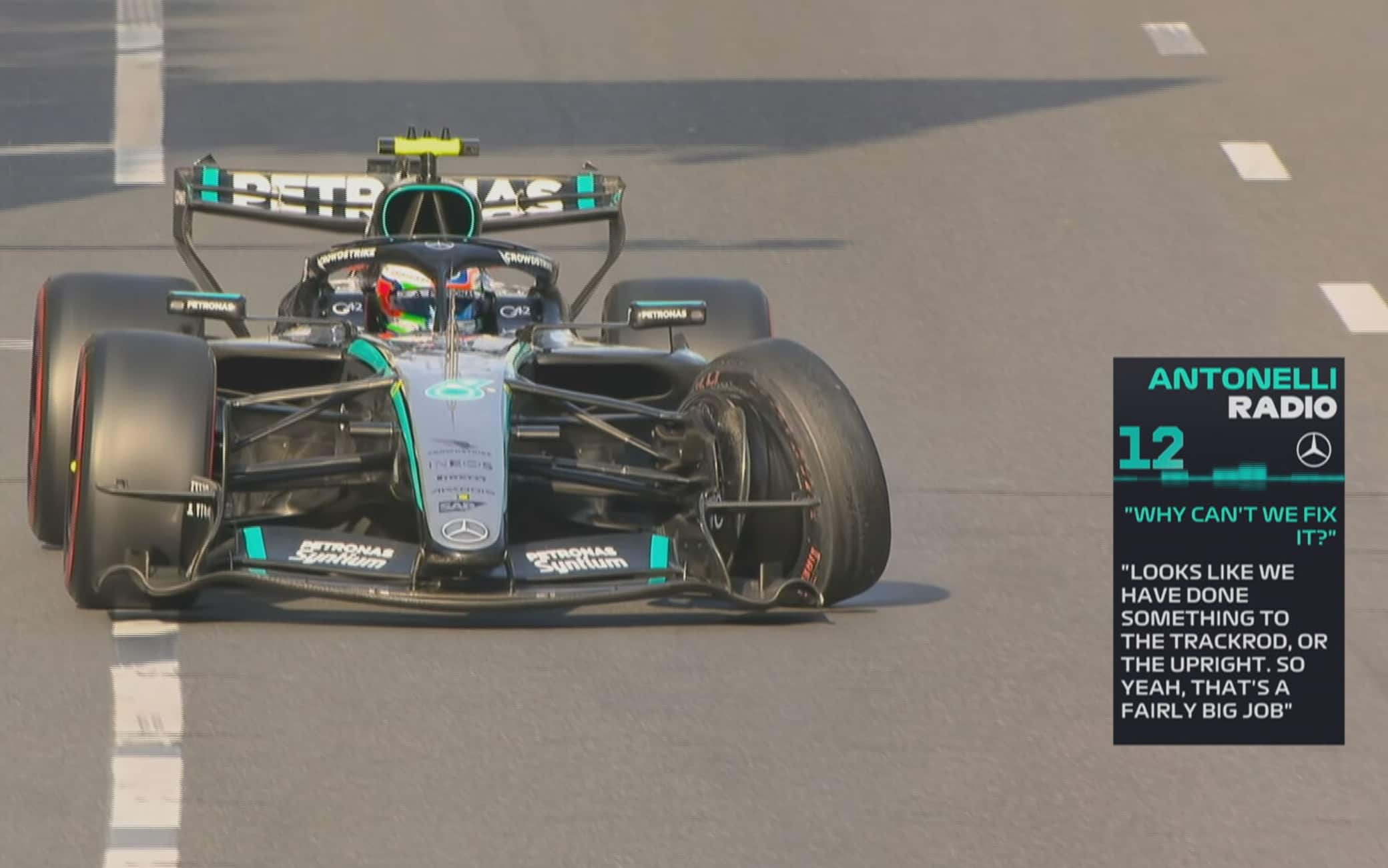 Kimi Antonelli, incidente nelle qualifiche a Baku: scatterà 16° nel GP. FOTO e VIDEO