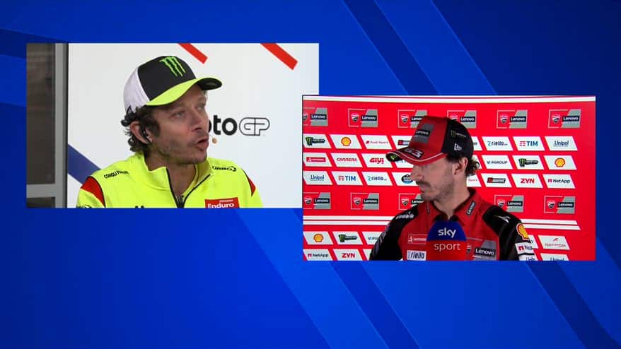 Rossi: "Bagnaia dà il massimo per vincere ancora con Ducati"