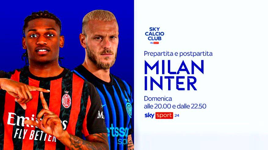 Derby Milano, pre e post gara con Caressa a Sky Calcio Club