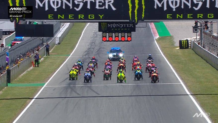Gp Barcellona, la partenza e il primo giro della gara