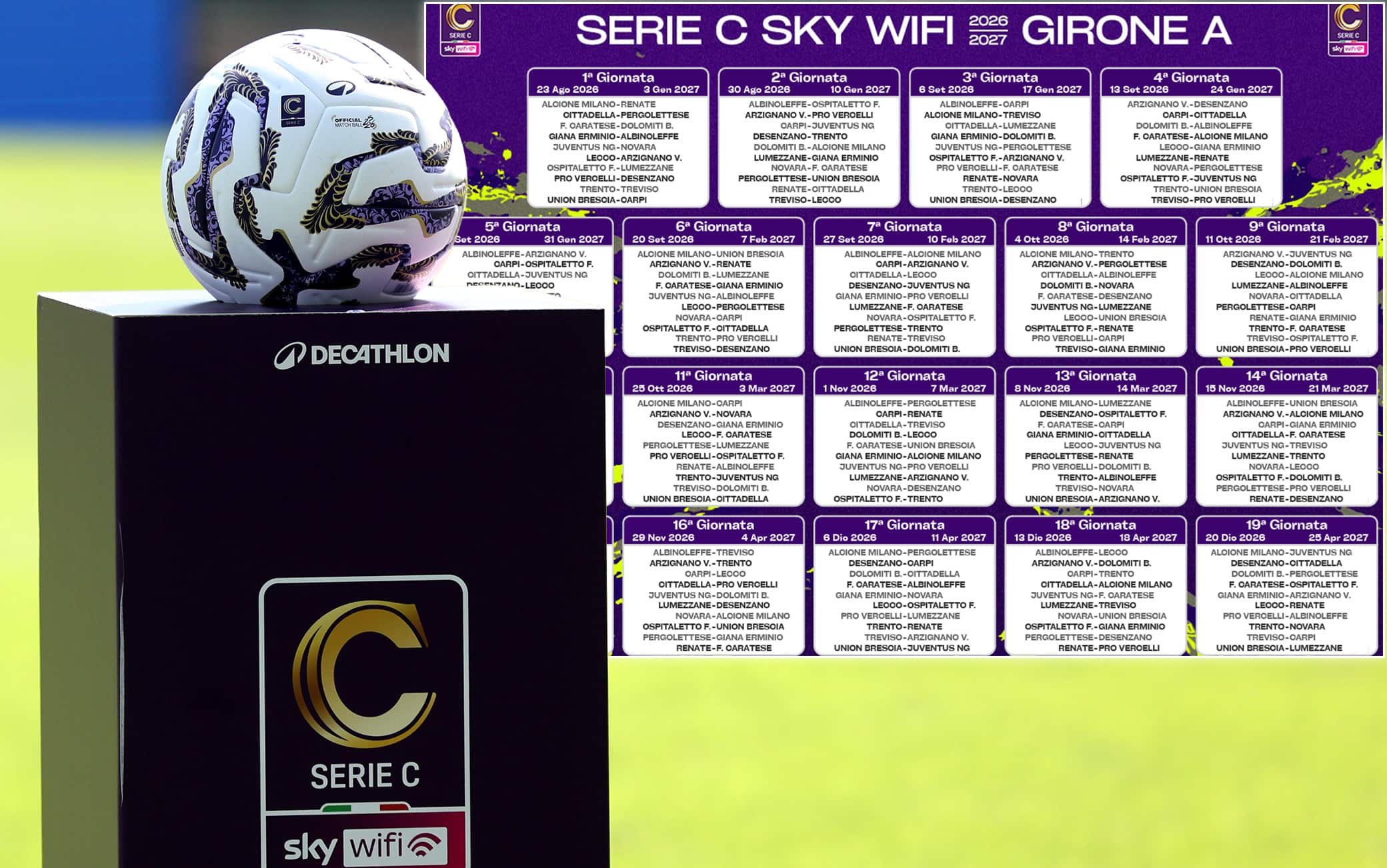 Serie C, girone A: calendario, giornate e partite del campionato 2026-2027