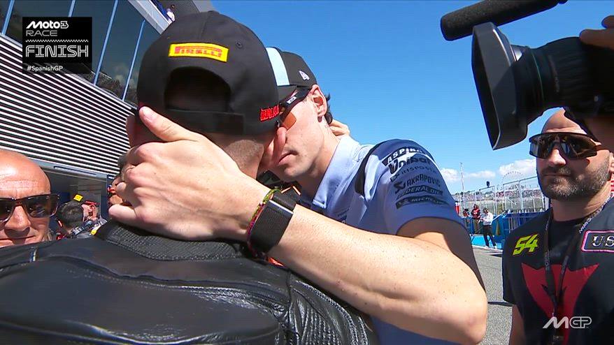 Moto 3, Munoz sul podio a Jerez e Aldeguer si commuove