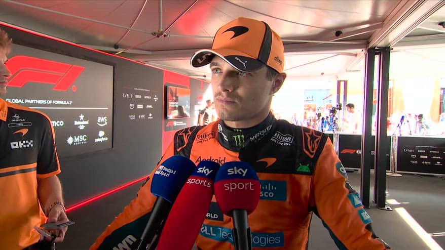 Norris: "Gara sarà dura, ma siamo nella miglior posizione"