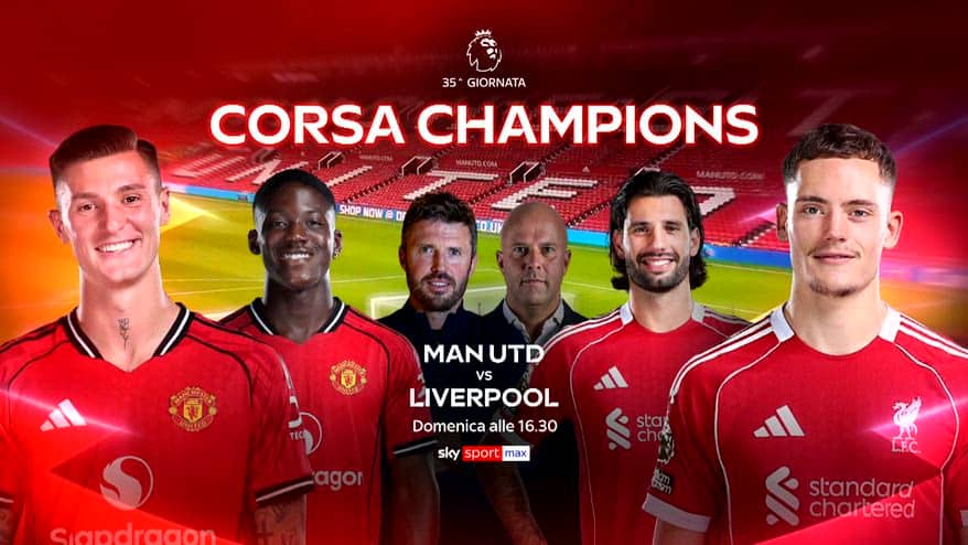 Premier, 35^ giornata: Man United-Liverpool su Sky