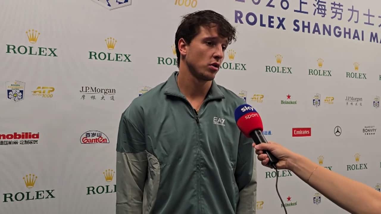 Darderi prima dell'Atp di Shanghai 2026: "Finals e Davis obiettivi di fine anno". VIDEO