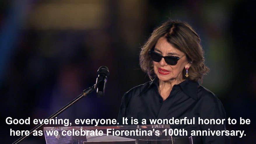 Centenario Fiorentina, il discorso di Catherine Commisso
