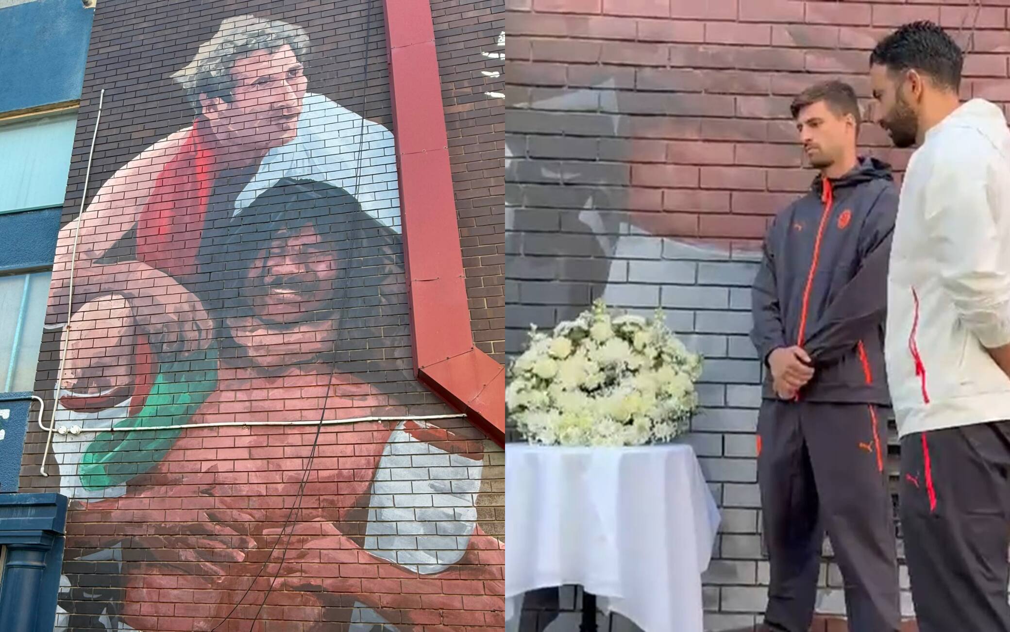 Milan, Franco Baresi e il murale a Perth: l'omaggio di Amorim e Gabbia. VIDEO