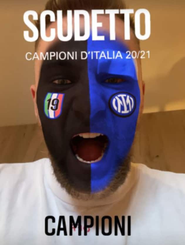 Skriniar festeggia così sui social lo scudetto