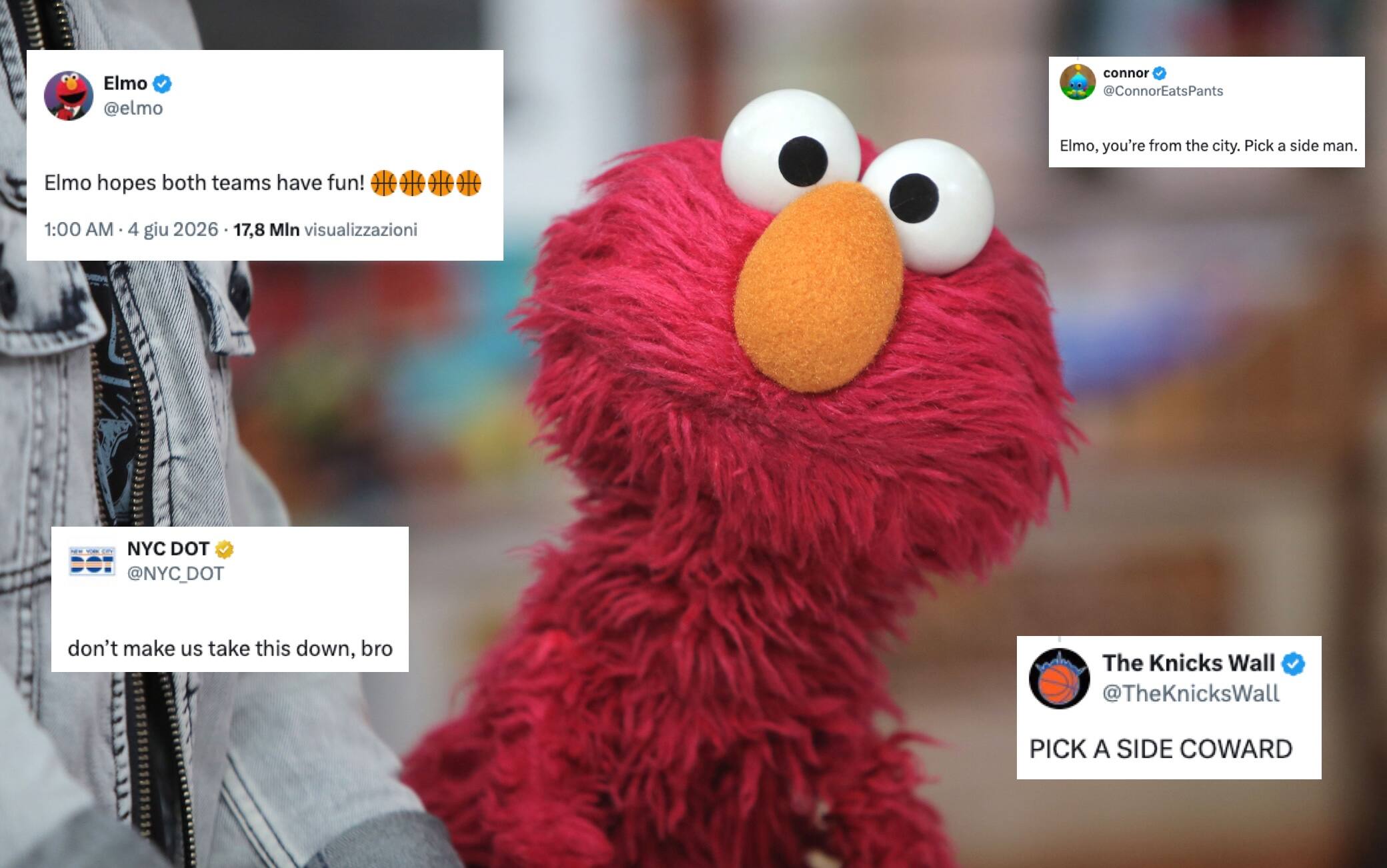 NBA Finals, i tifosi dei New York Knicks se la prendono anche con un Muppet