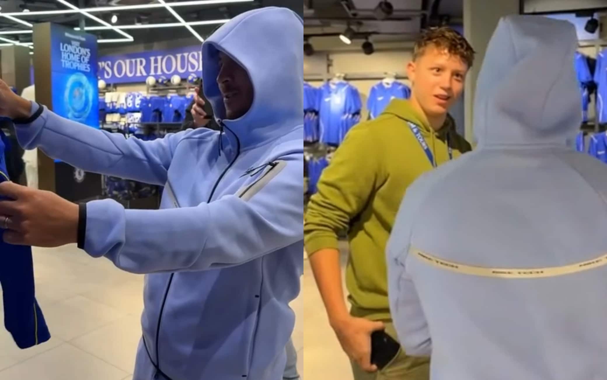 Hazard in incognito compra maglie ai figli in uno store del Chelsea. VIDEO