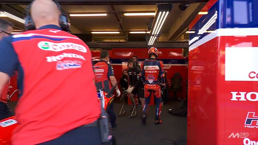 Marini, problemi nelle prove di partenza a fine FP1