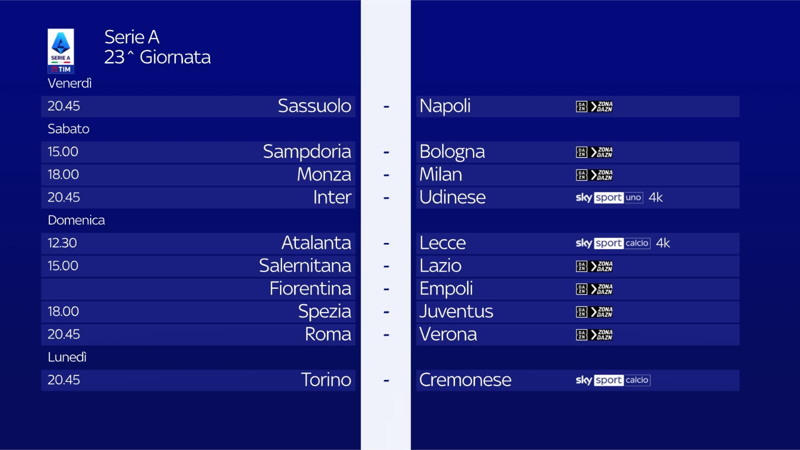 23a giornata