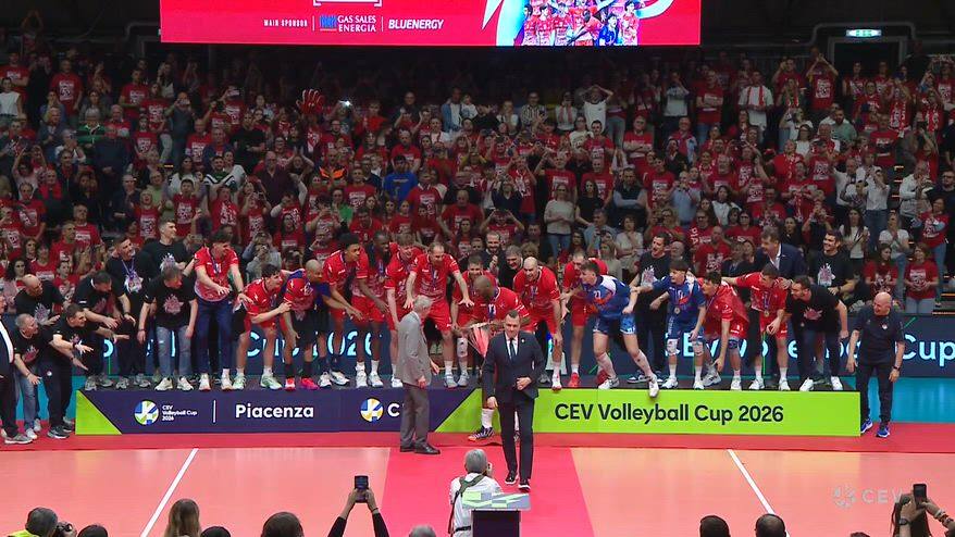 Piacenza vince la Cev Cup di volley maschile!