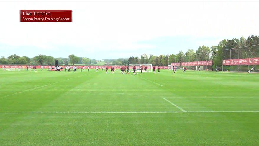 Arsenal, l'allenamento alla vigilia delll'Atletico Madrid