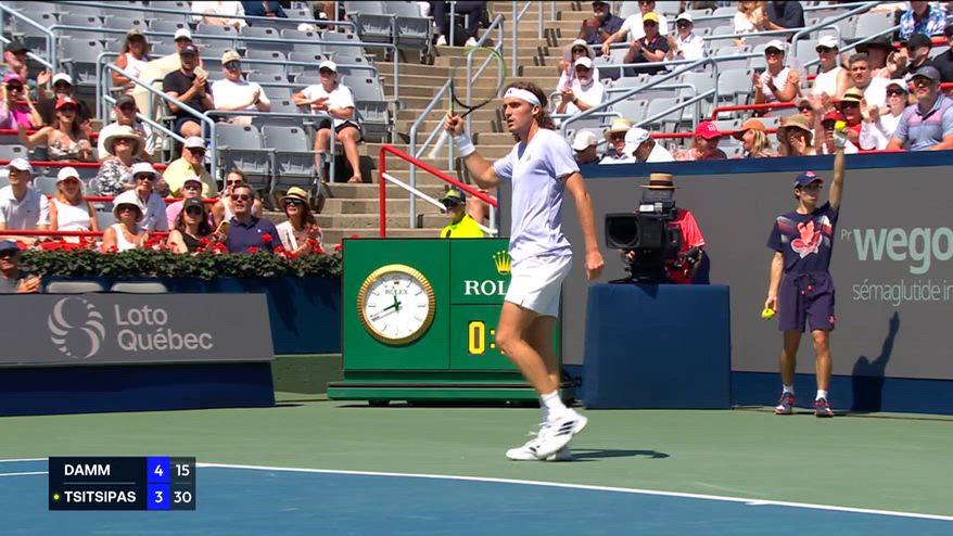 Tsitsipas, punto magico contro Damm a Montreal