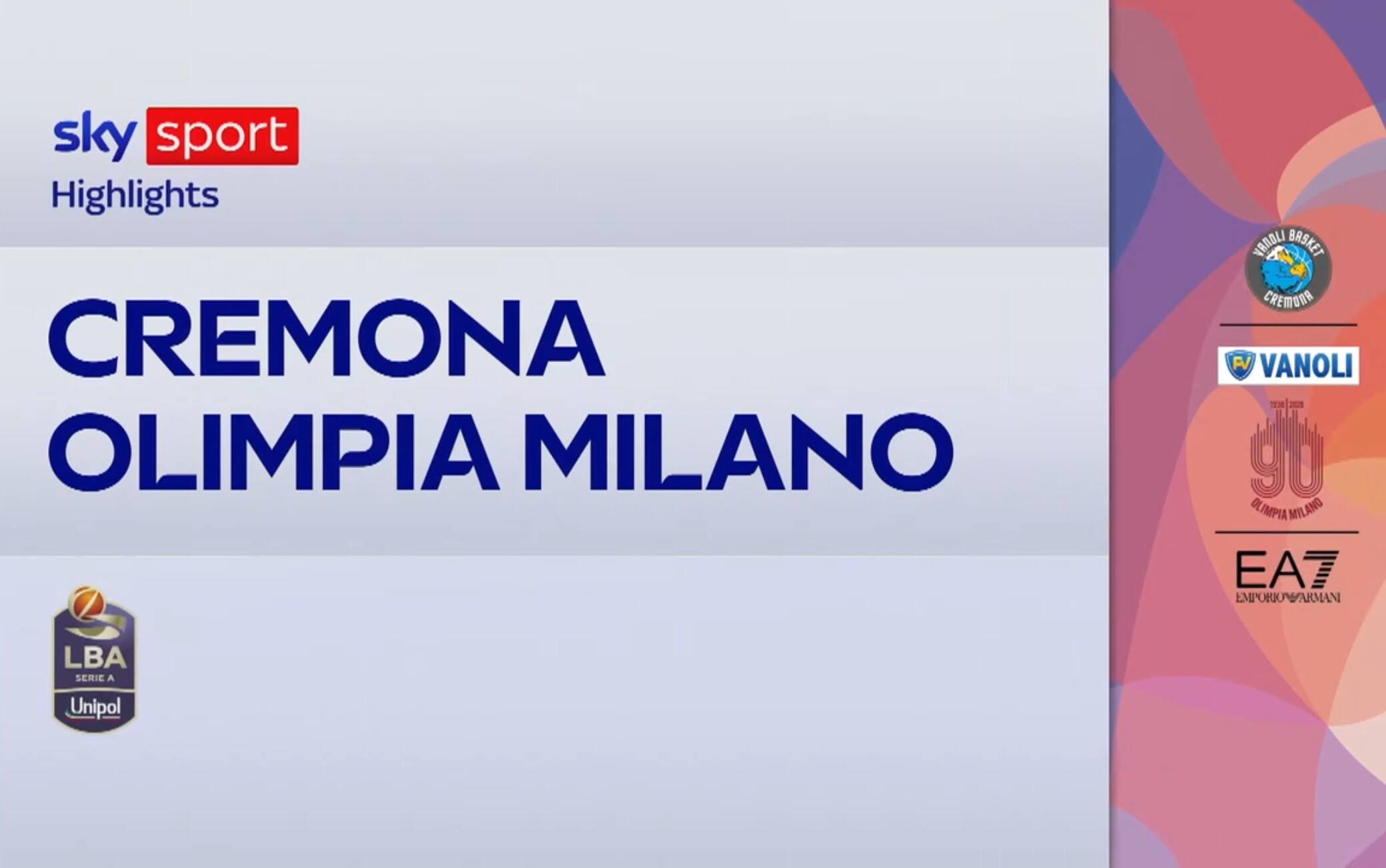 Cremona-Olimpia Milano 67-86: highlights LBA