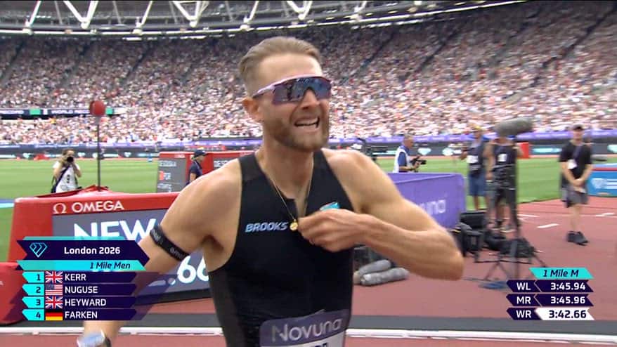 Diamond League, Josh Kerr infrange il record del miglio