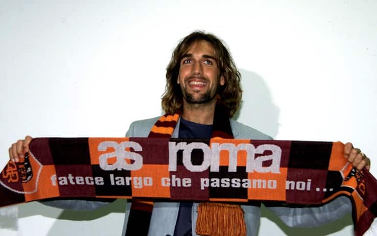 Roma: la presentazione di Batistuta nel 2000