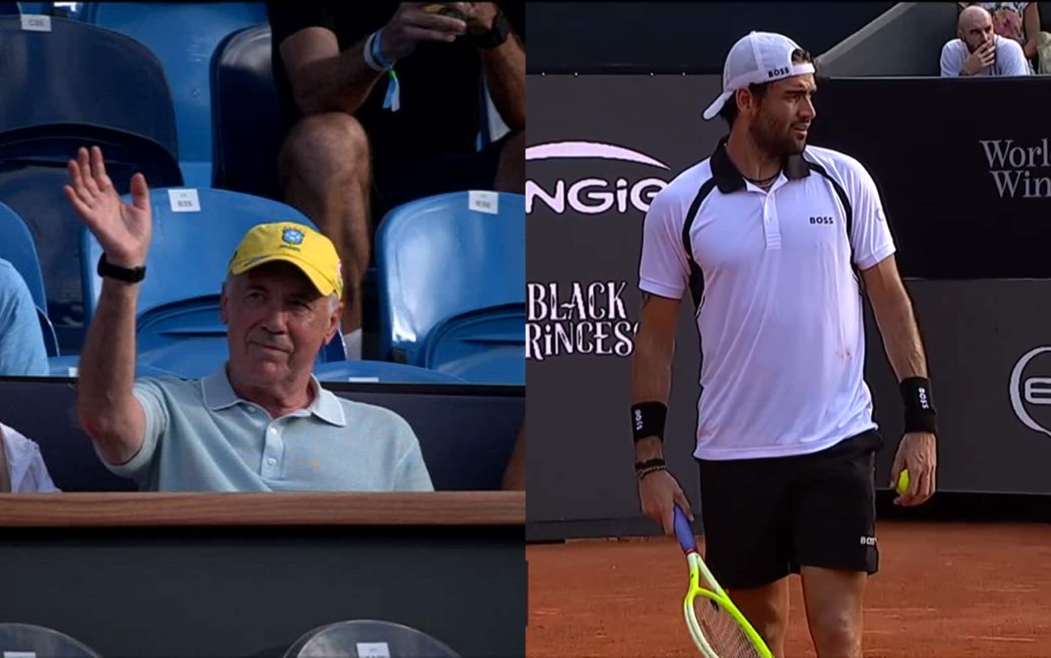 Atp Rio de Janeiro, c'è Ancelotti a vedere Berrettini. Video