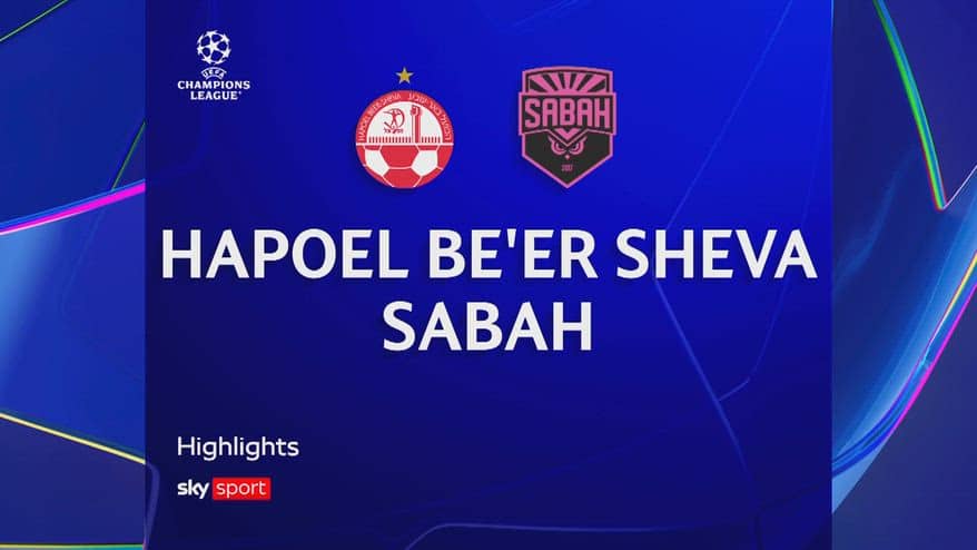 Hapoel Beer Sheva-Sabah Baku 2-1: gol e highlights Champions