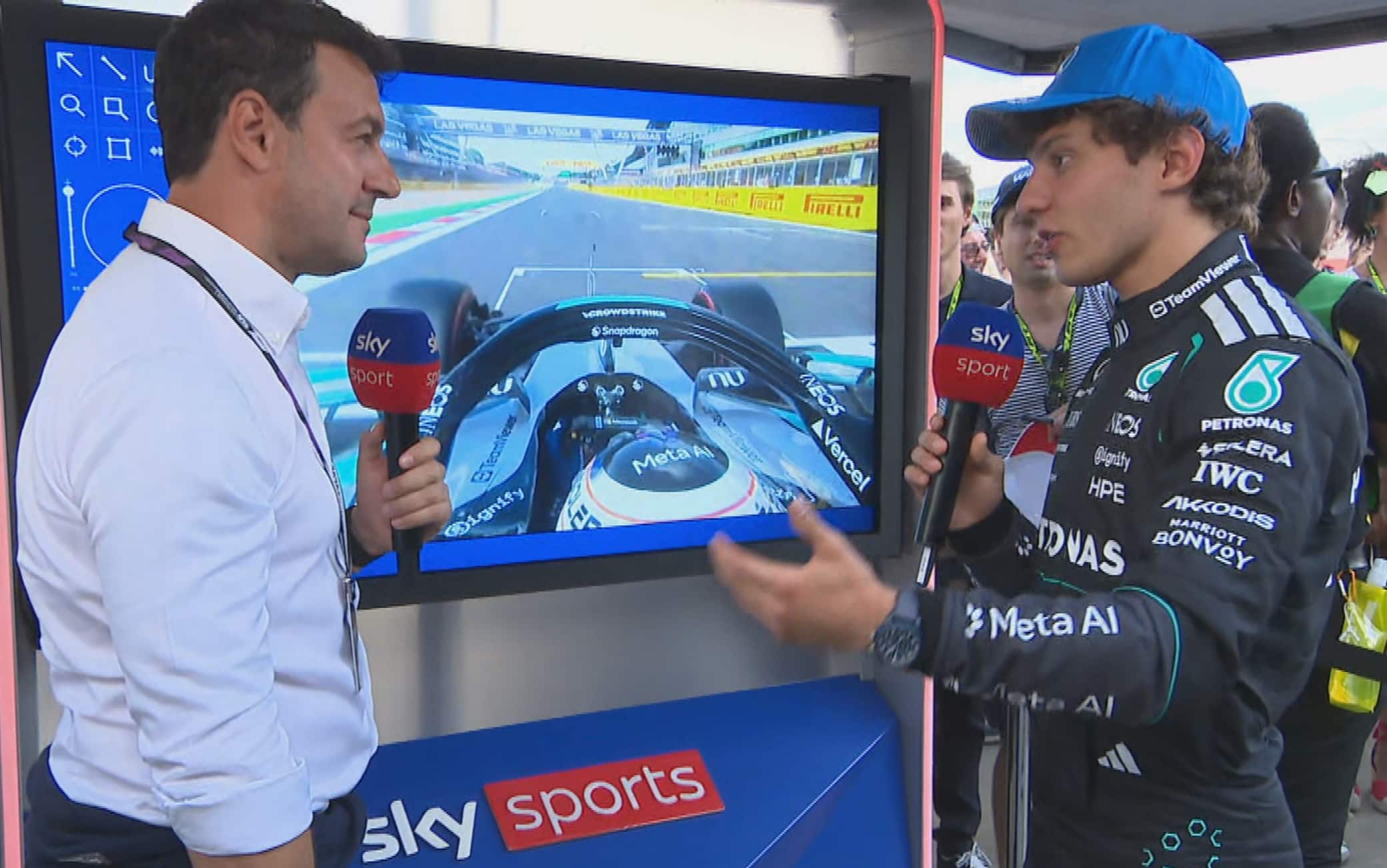 Antonelli, pole a Silverstone allo SkyPad: "In curva 15 ho detto o la va o la spacca"