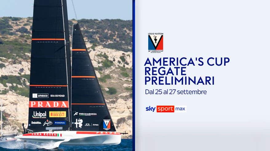 America's Cup, Regate Preliminari (25-27 sett) live su Sky