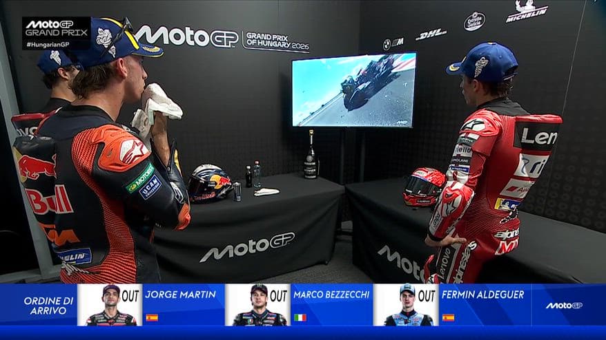 Marquez-Acosta-Bagnaia: il retropodio dopo la gara