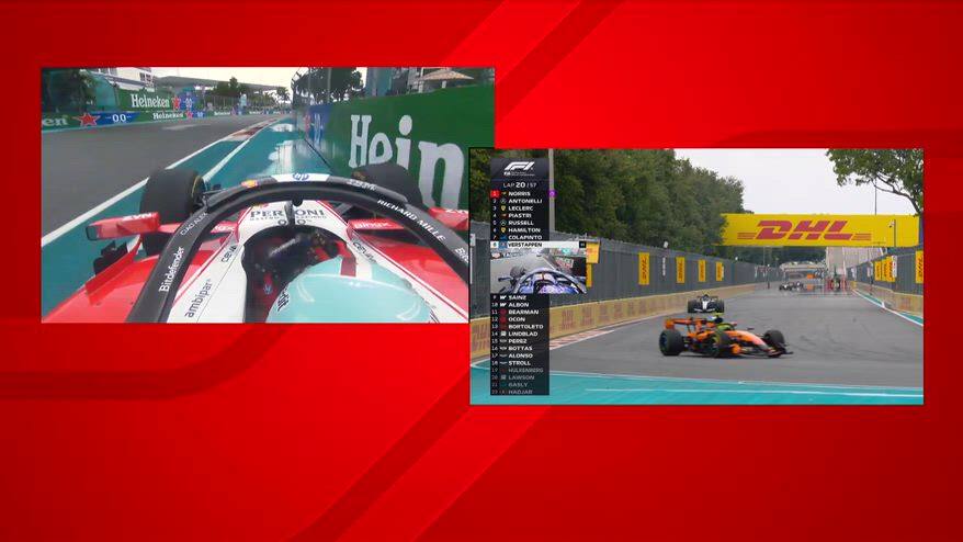 Leclerc, che rischio a Miami: sfiora il muro in curva 8