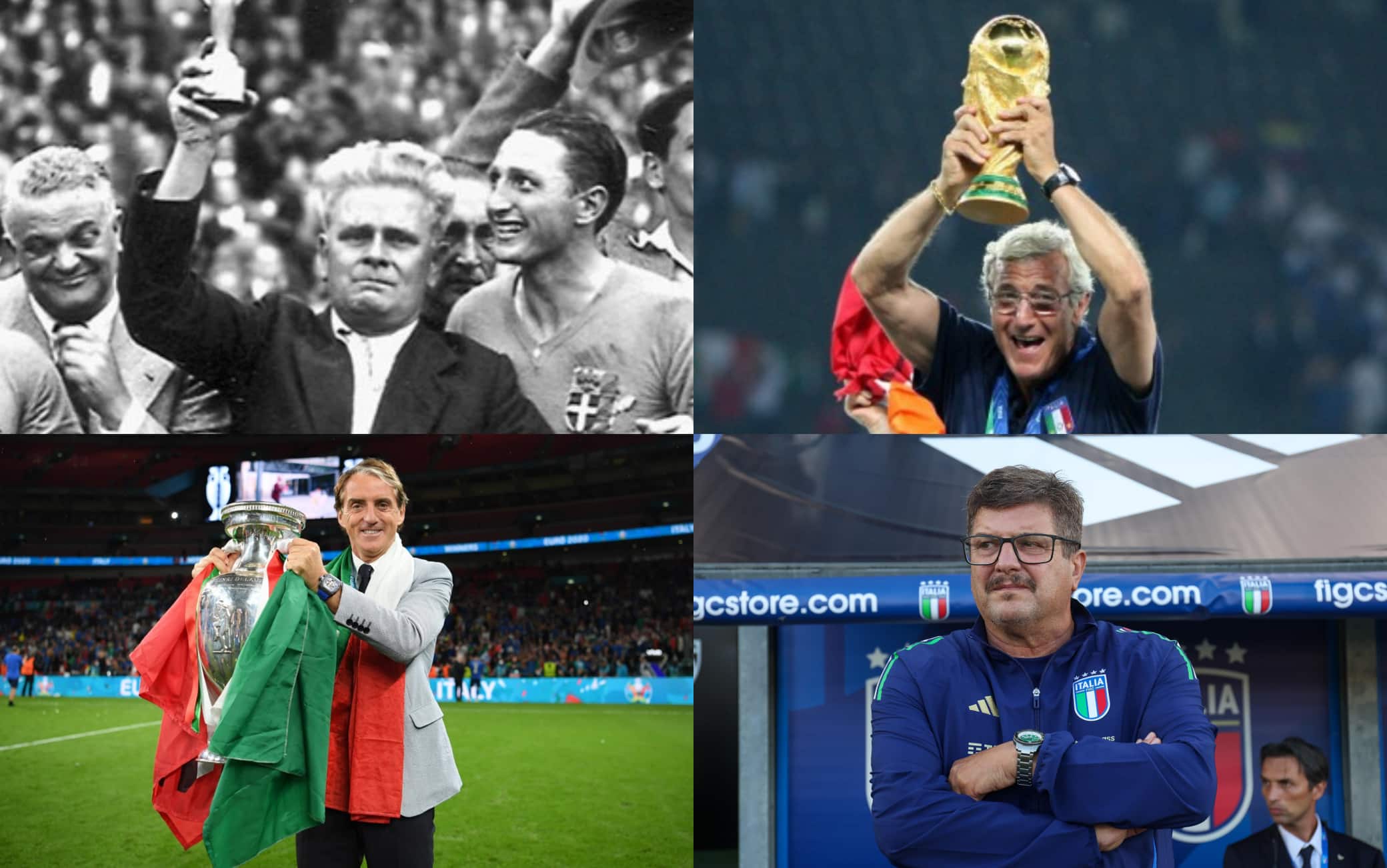 Nazionale, tutti i Ct dell'Italia da Pozzo a Baldini