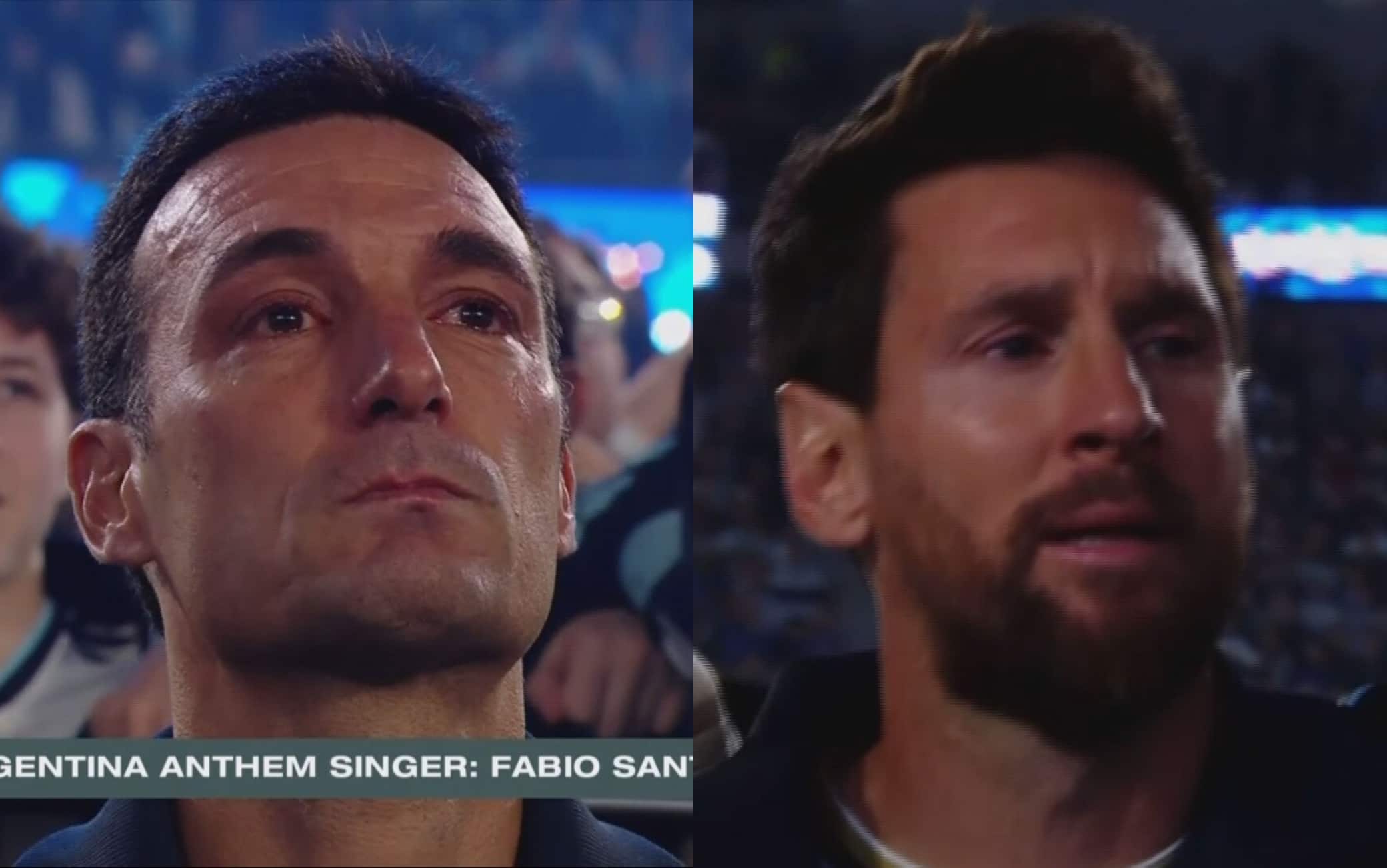 Fabio Santana intona l'inno argentino, è l'ultimo per Leo da calciatore. Le lacrime scorrono…