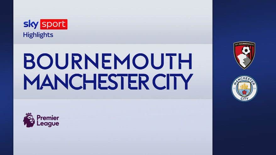 Bournemouth-Manchester City 1-1: gol e highlights