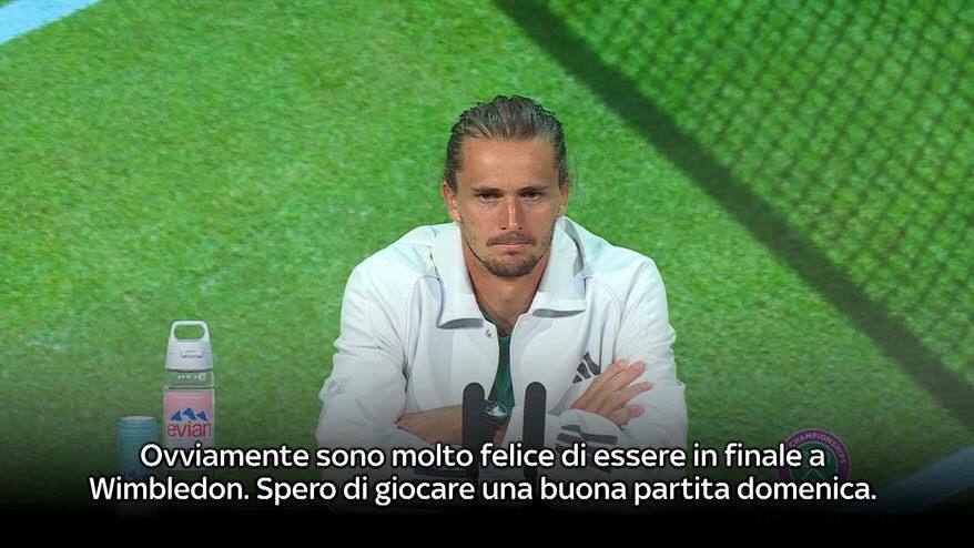 Zverev: "Contento per la mia prima finale a Wimbledon"