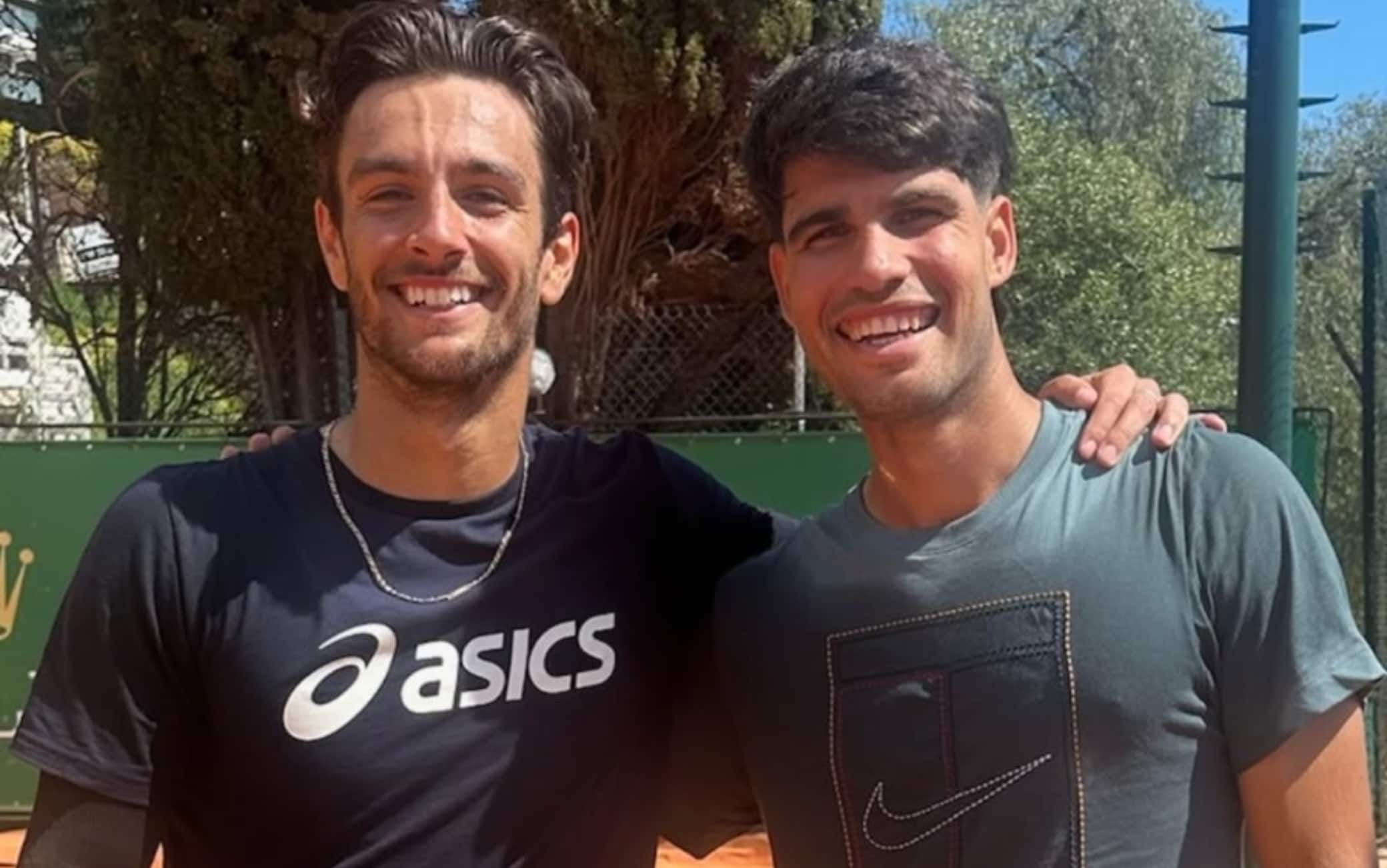 Musetti e Alcaraz si allenano insieme all'Atp Monte-Carlo