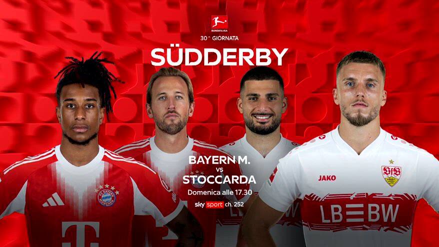 Bundes, 30^ giornata: Bayern Monaco-Stoccarda su Sky