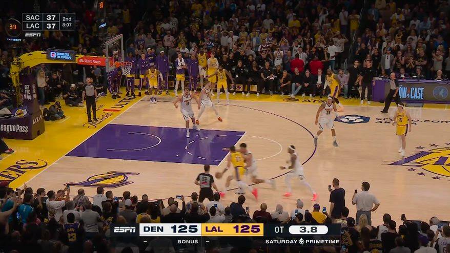 NBA, canestro di Doncic decide Lakers-Nuggets all'overtime