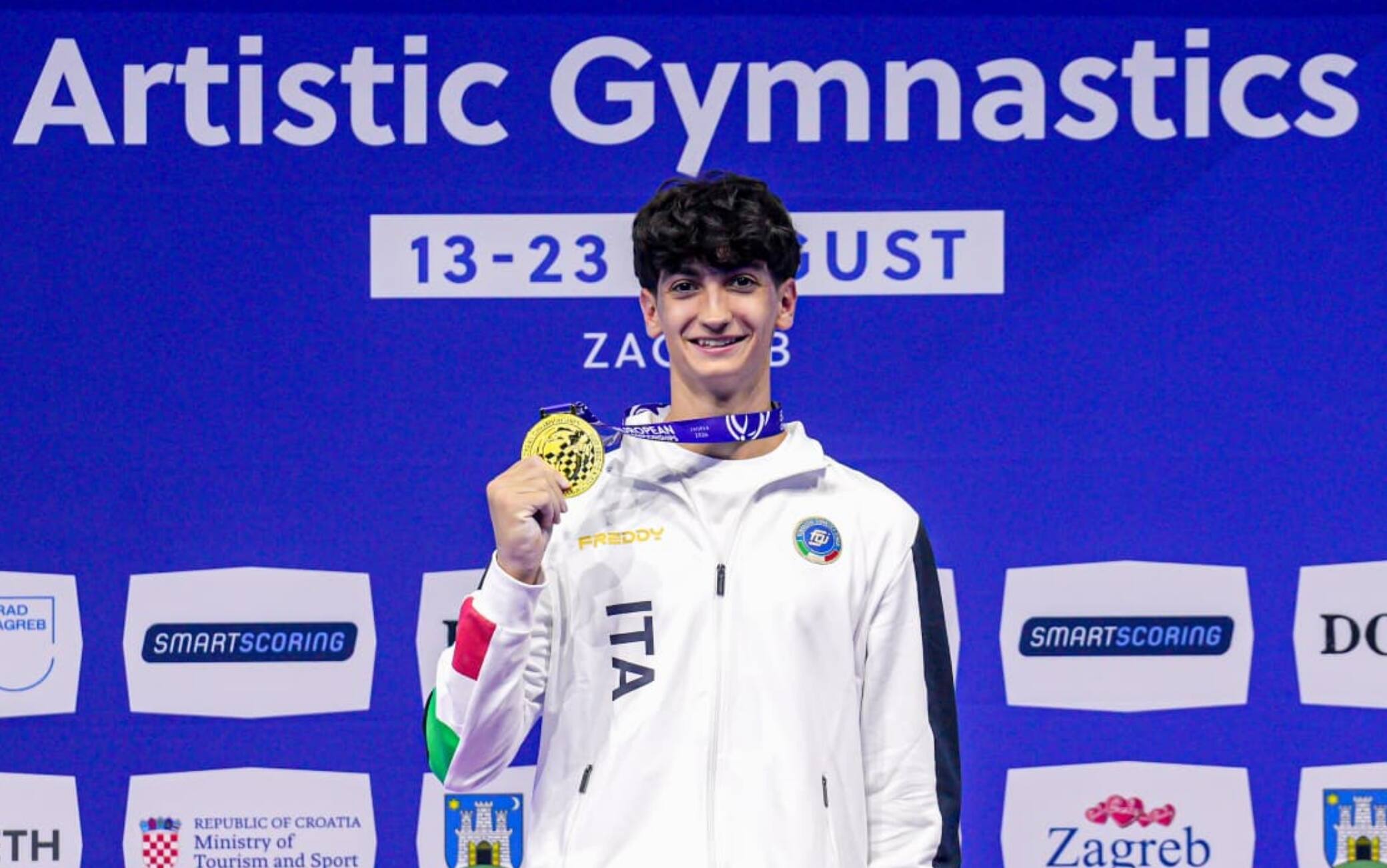 Europei ginnastica artistica, Gabriele Targhetta medaglia d'oro al cavallo con maniglie