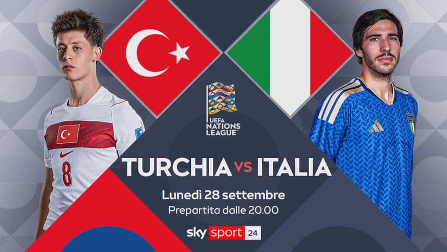 Nations League, stasera gli Azzurri affrontano la Turchia