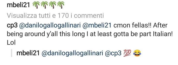 Il commento di Chris Paul a Belinelli