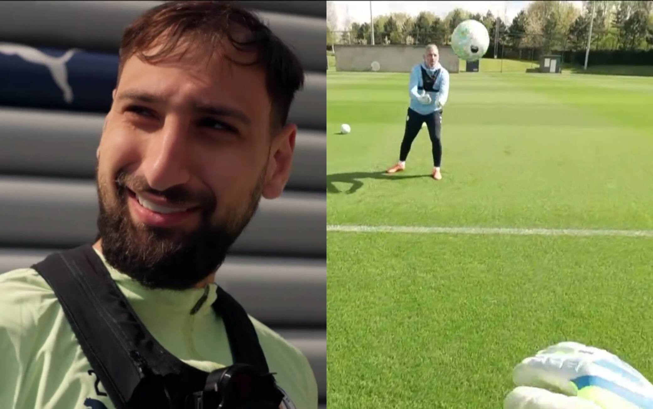 Gigio-cam: l'allenamento di Donnarumma visto da molto vicino. VIDEO
