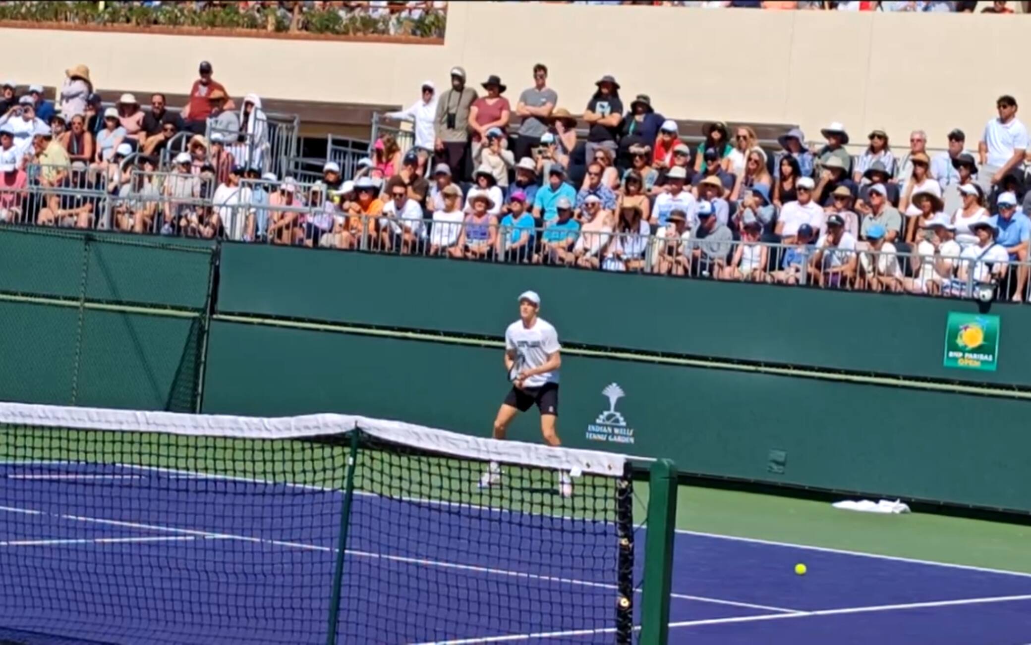 Sinner si prepara a Svrcina: l'allenamento con Darderi all'Atp Indian Wells. Video