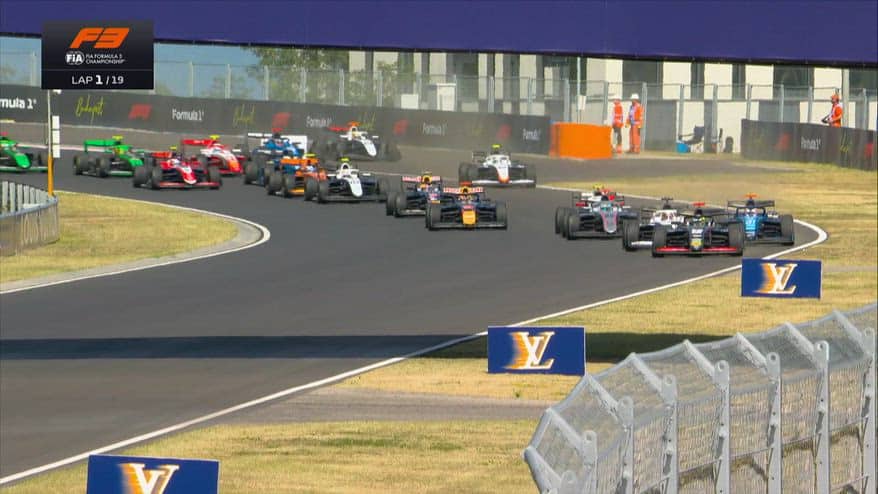 F3, incidente al via della Sprint Race di Budpaest