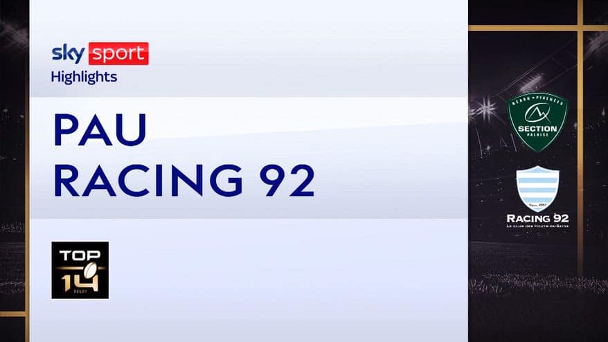 Pau-Racing 92 31-33: highlights Top 14 rugby
