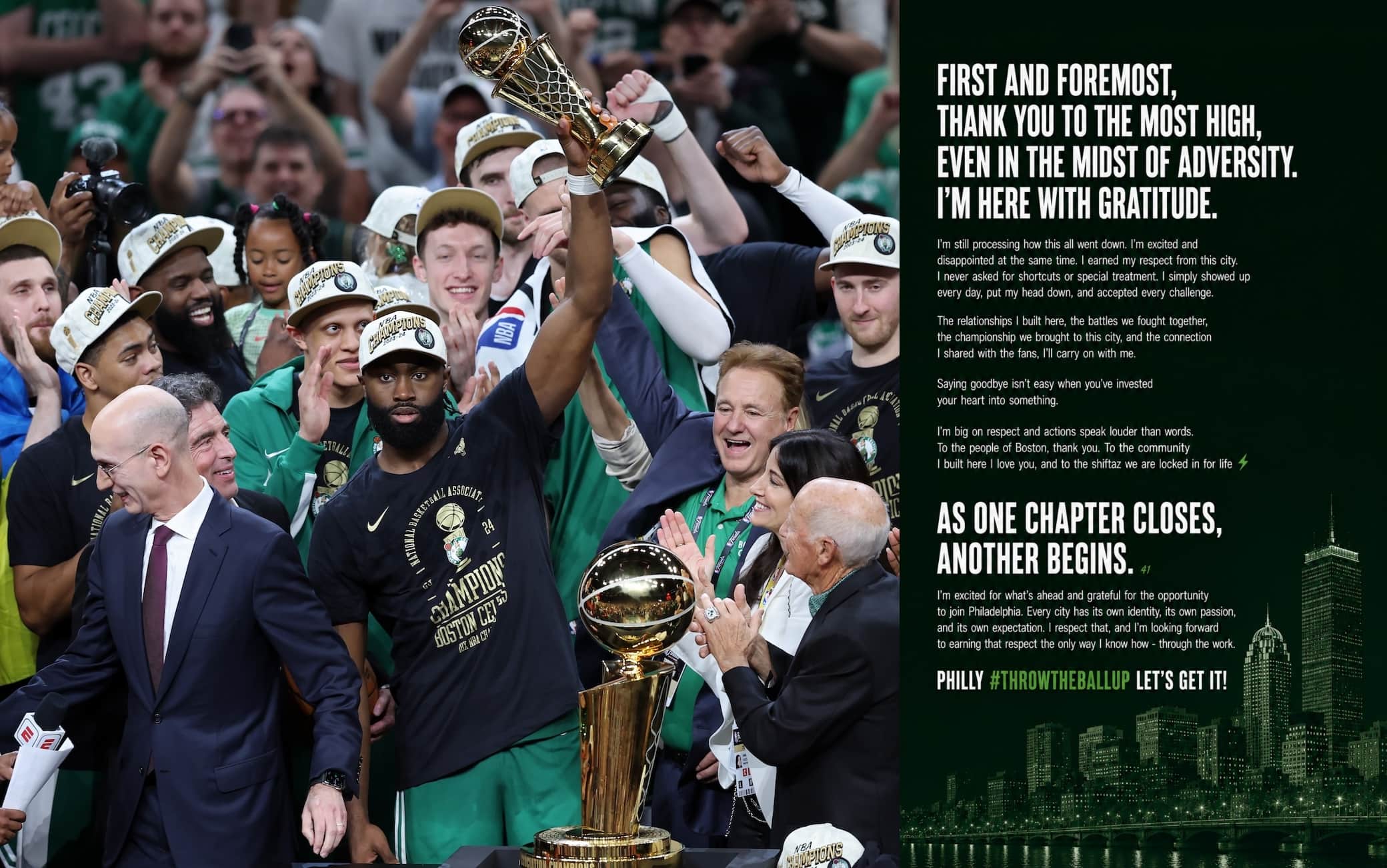 NBA, Jaylen Brown dà l'addio ai Boston Celtics: "Eccitato e deluso nello stesso momento"