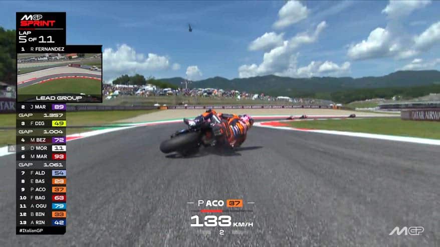 GP Mugello, la Sprint di Bastianini si chiude nella ghaia