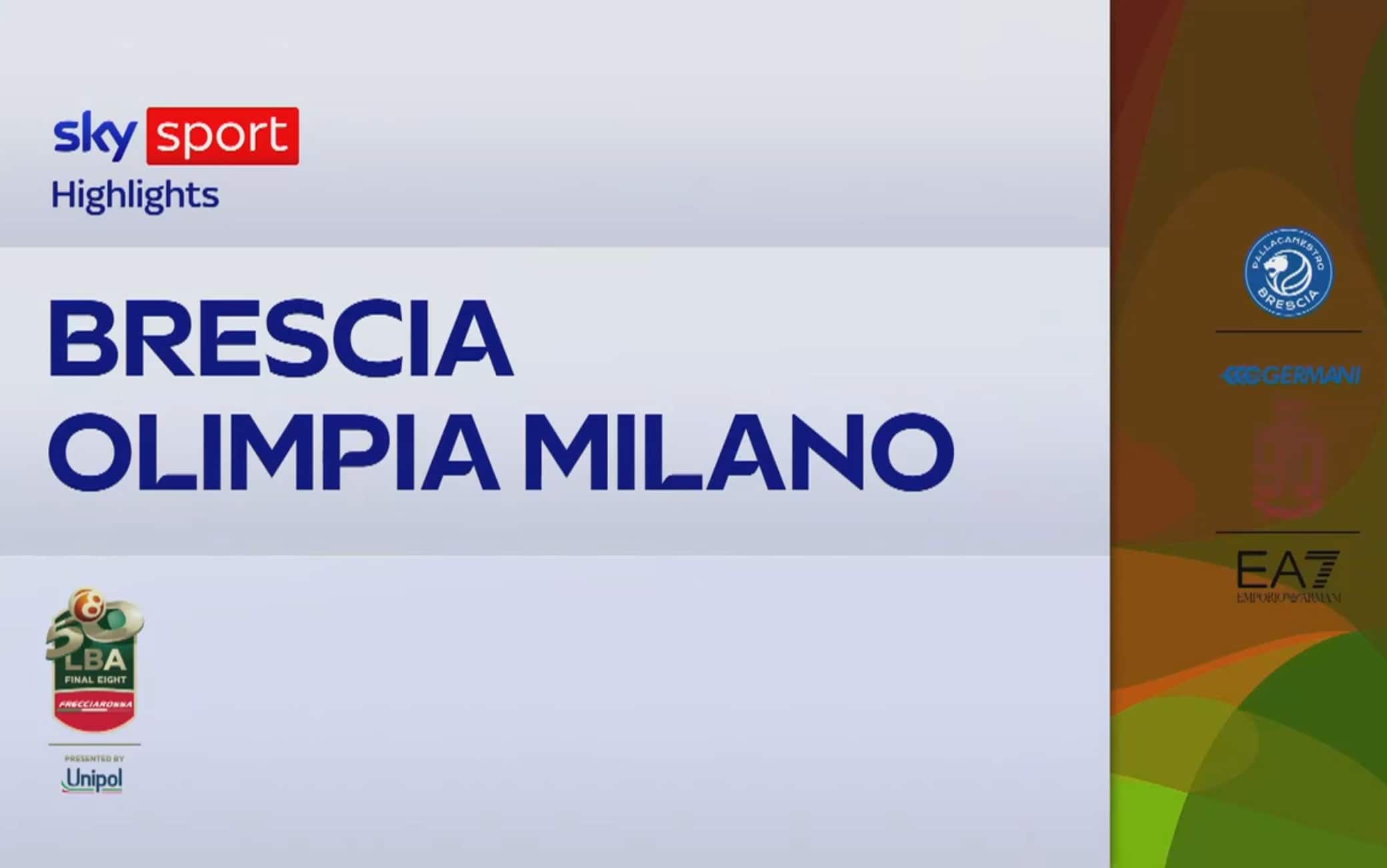 Final Eight Coppa Italia, Brescia-Milano 102-106: gli highlights