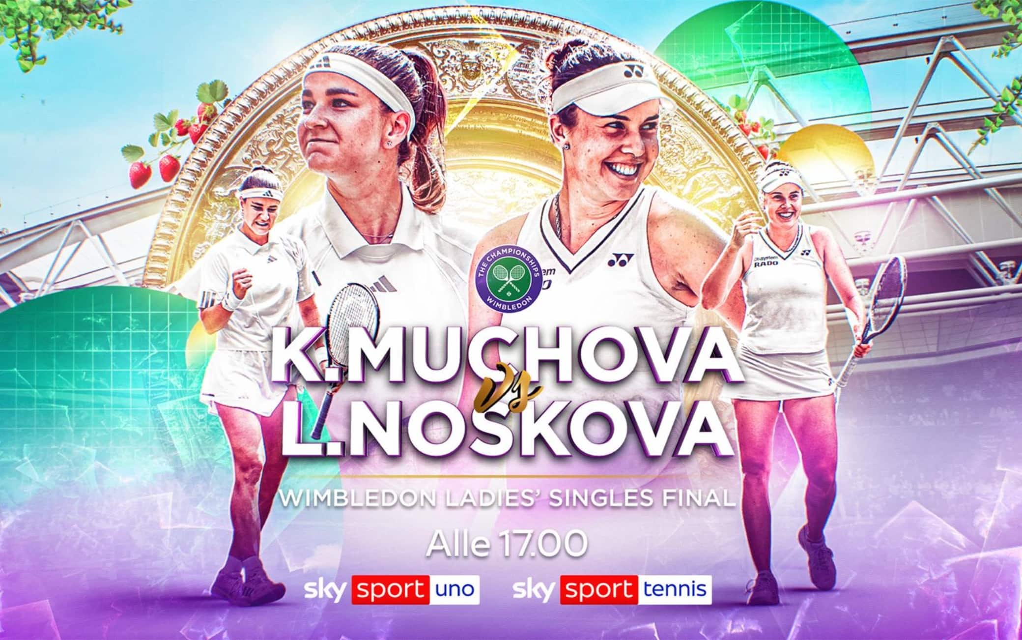 Muchova-Noskova a Wimbledon, dove vedere in tv e streaming