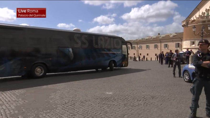 L'arrivo di Lazio e Inter al Quirinale: il VIDEO