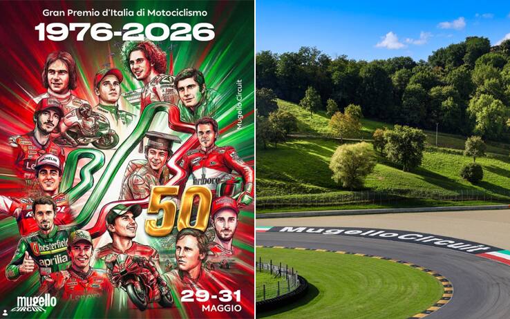 MotoGp, il Gran Premio d’Italia al Mugello compie 50 anni: la locandina